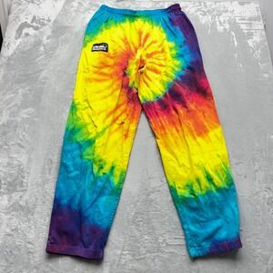 Chefwear Pants Mens Large Multi Color Tie Dye Chef Uniform Baggy Elastic Waist L